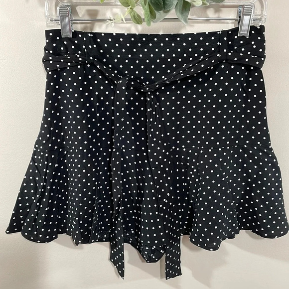 NWOT Zara Polka Dot Mini Skort Black and White M - Picture 2 of 11